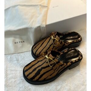BY FAR Walker Tiger Print Women's Slip On Shoes Size 5.5 New Box Dust Bag 36